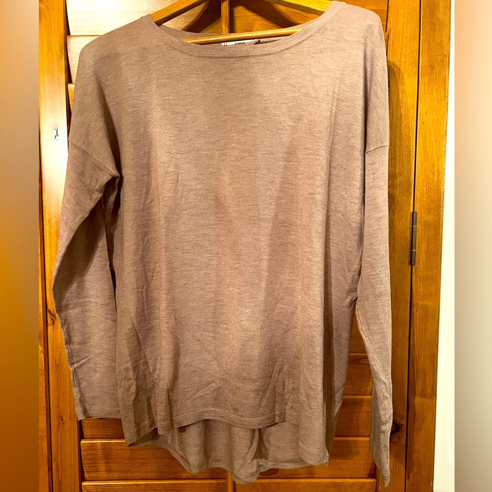 VINCE Wide Neck Lightweight Sweater Sz S